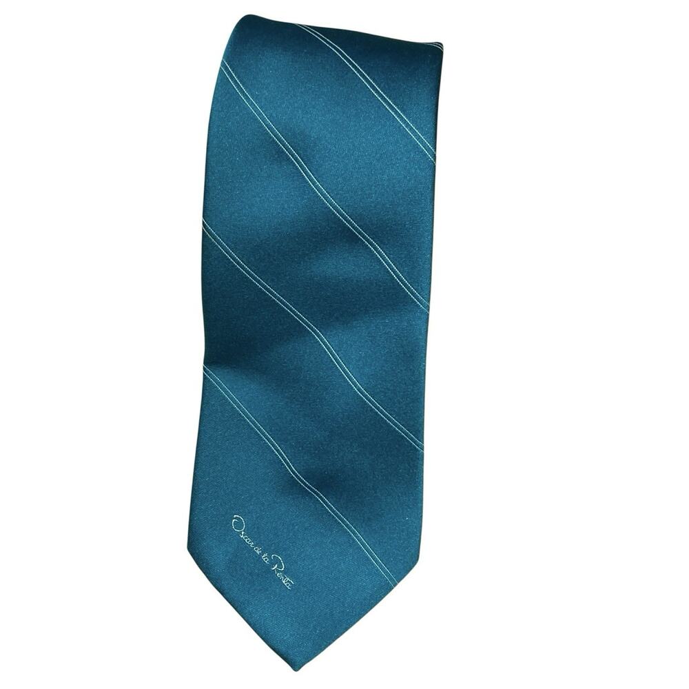 Oscar de la Renta Men’s Blue‎ Striped Dress Tie Classic Business Necktie